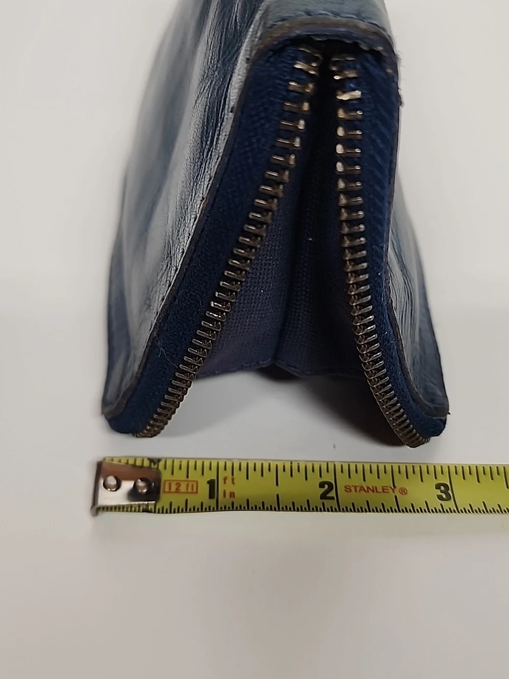 Free People Blue Leather  Wallet Minimalist Unisex Quality Made